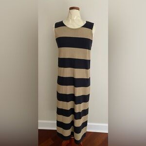 VINTAGE Calvin Klein  Striped Summer Maxi Dress Small